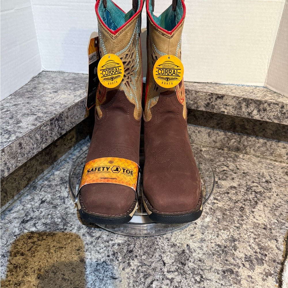Corral Multicolor Western Boots with Safety Toe